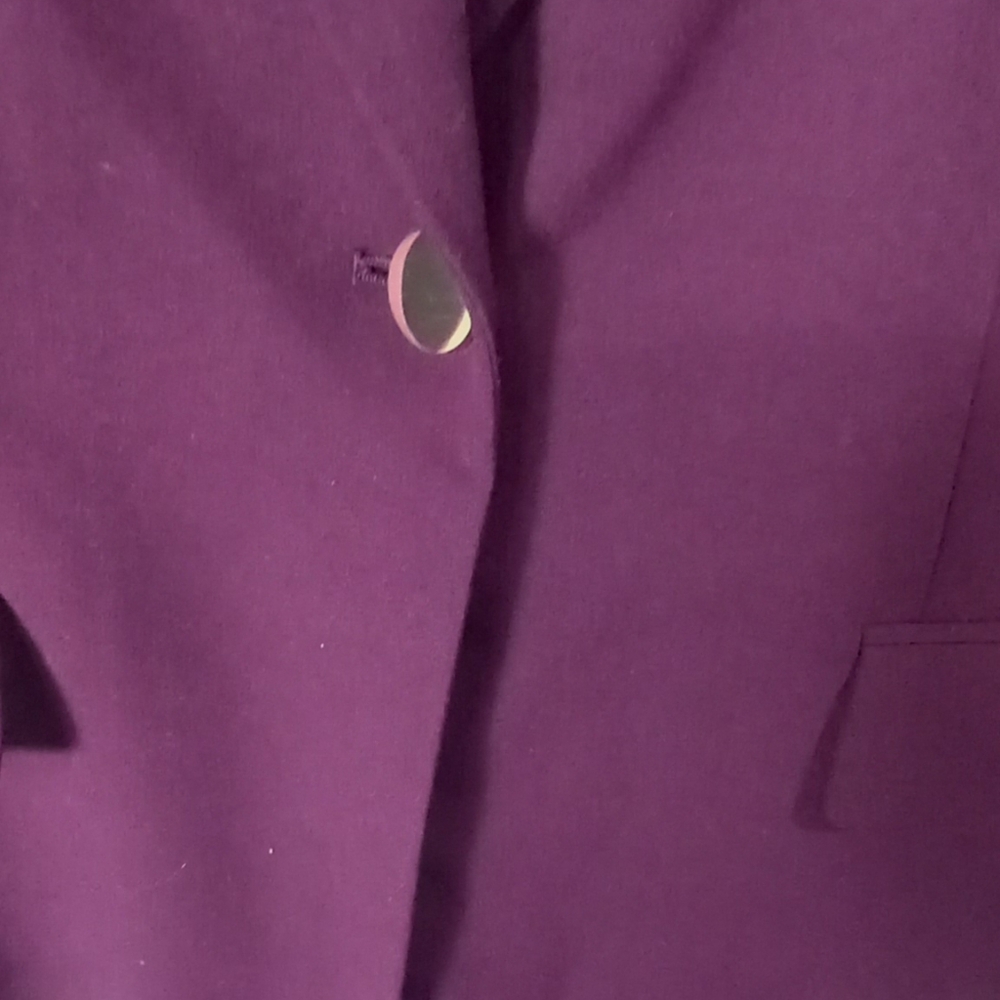 Calvin Klein Plum Single Button Blazer Size 12 - image 3